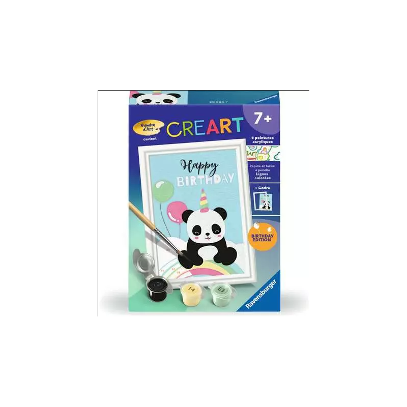 Ravensburger - Creart - Peinture au numéro - Petit panda - 8x12cm