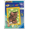 Ravensburger - Creart - Peinture au numéro - Chatons et fleurs - 8x12cm