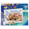 Ravensburger - Creart - Peinture au numéro - Amis calins - 8x12cm