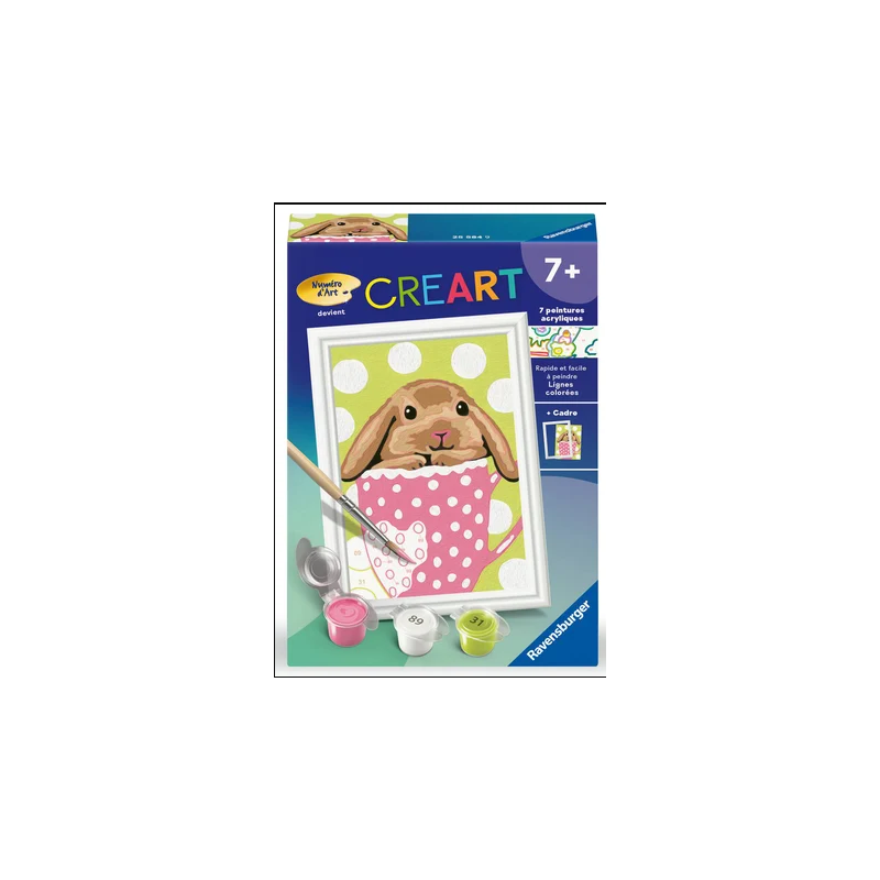 Ravensburger - Creart - Peinture au numéro - Petit lapin - 8x12cm
