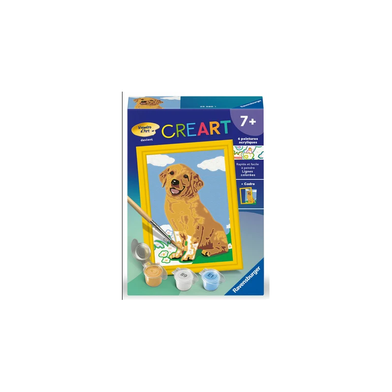 Ravensburger - Creart - Peinture au numéro - Joli petit chiot - 8x12cm