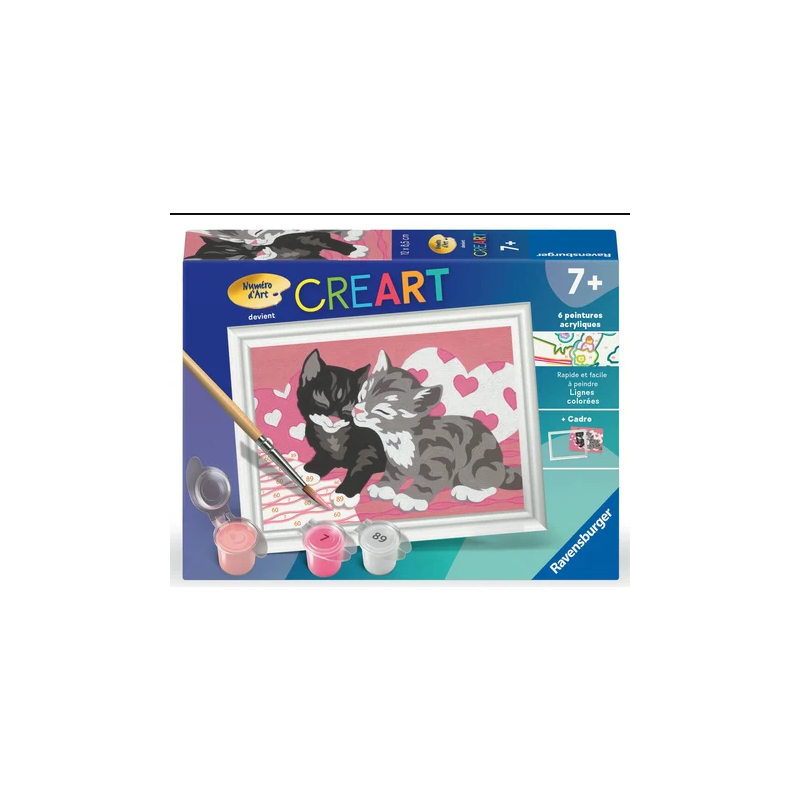 Ravensburger - Creart - Peinture au numéro - Adorables chatons - 8x12cm