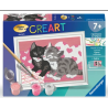 Ravensburger - Creart - Peinture au numéro - Adorables chatons - 8x12cm