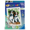 Ravensburger - Creart - Peinture au numéro - Deux petits chiots - 8x12cm