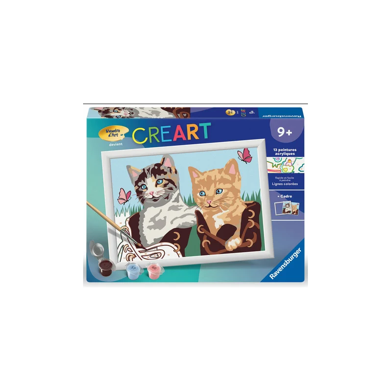 Ravensburger - Creart - Peinture au numéro - Chatons et chaussures - 18x24cm