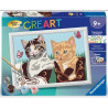 Ravensburger - Creart - Peinture au numéro - Chatons et chaussures - 18x24cm