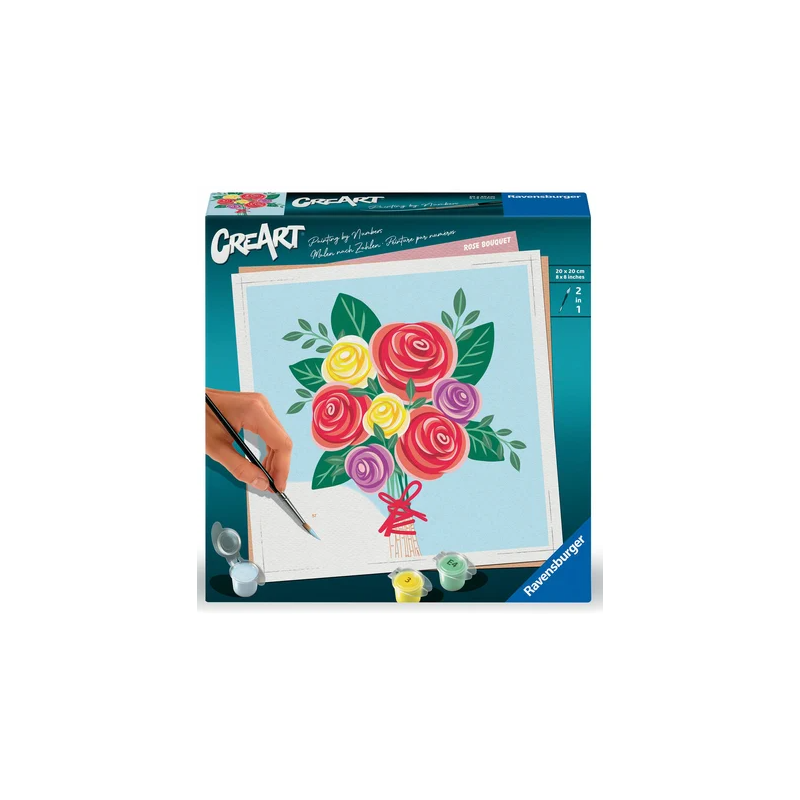 Ravensburger - Creart - Peinture au numéro - Bouquet de roses - 20x20cm