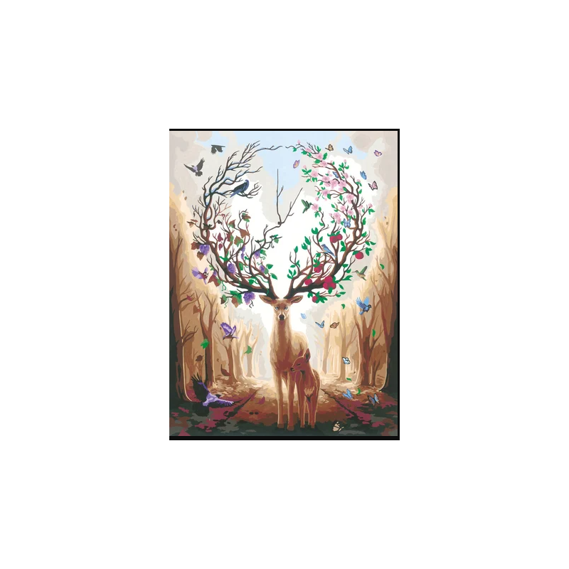 Ravensburger - Peinture par numéro sur toile - Cerf enchanté - 30x40cm