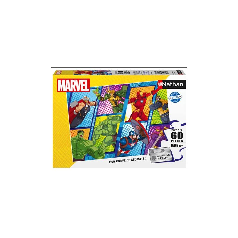 Ravensburger - Puzzle 60 pièces - Marvel - Les avengers contre les méchants