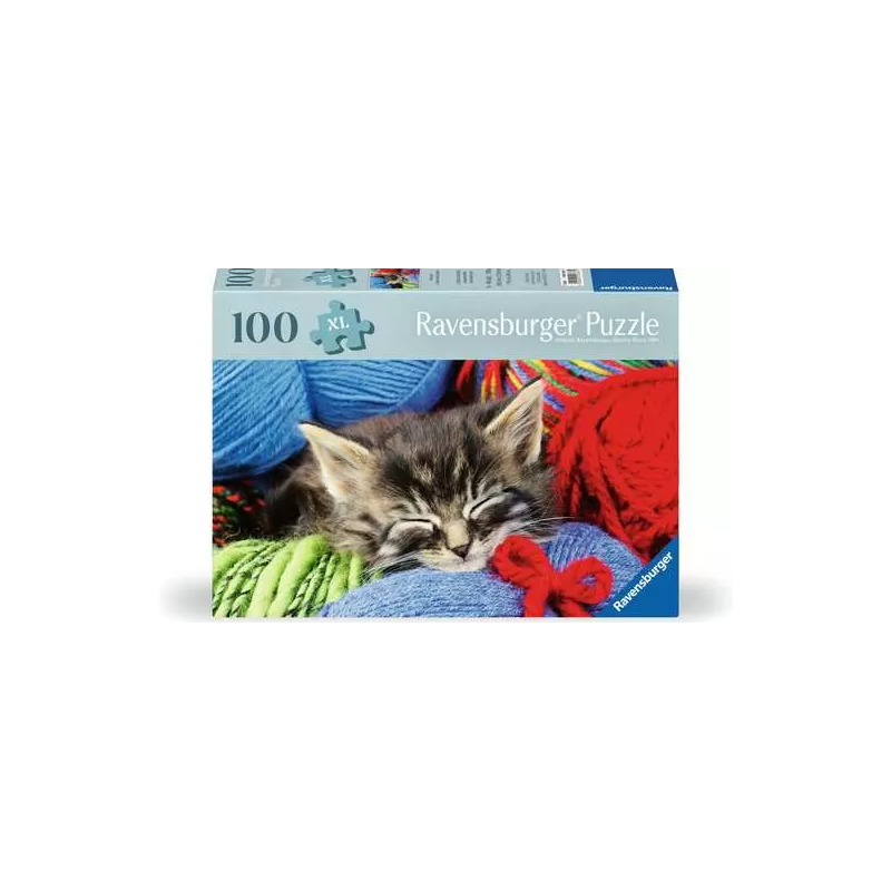 Ravensburger - Puzzle 100 pièces XL - Chaton dans la laine