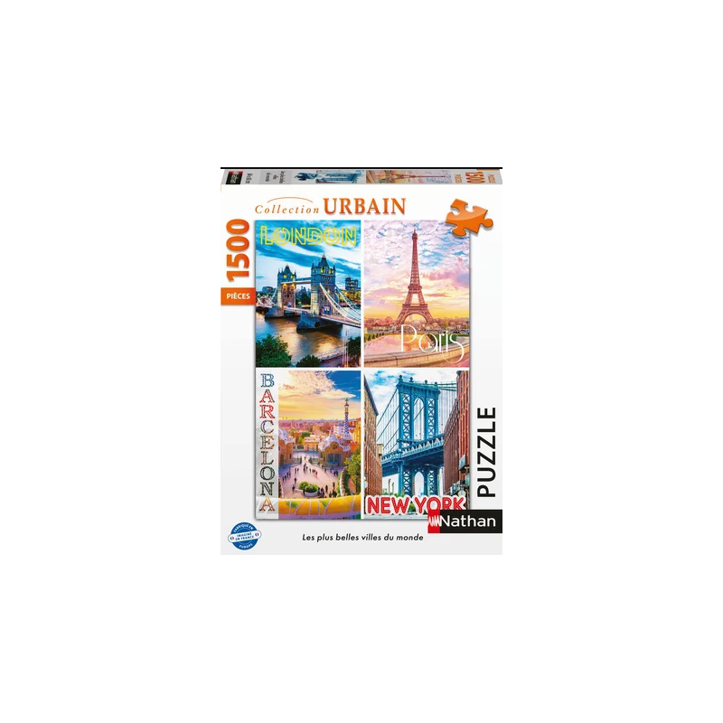 Ravensburger - Puzzle 1500 pièces - Les plus belles villes du monde