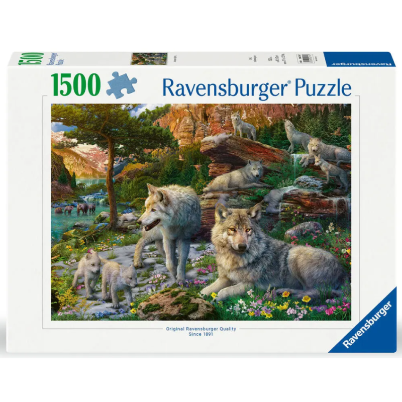 Ravensburger - Puzzle 1500 pièces - Loups au printemps
