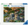 Ravensburger - Puzzle 1500 pièces - Loups au printemps
