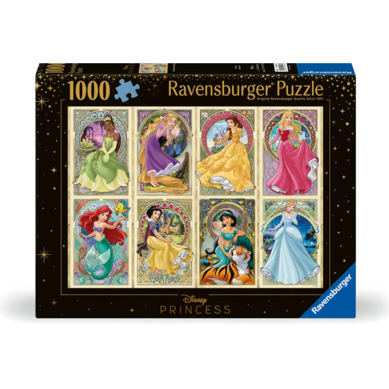 Ravensburger - Puzzle 1000 pièces - Disney - Princesses art nouveau