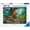 Ravensburger - Puzzle 1000 pièces - Famille de loups dans la forêt
