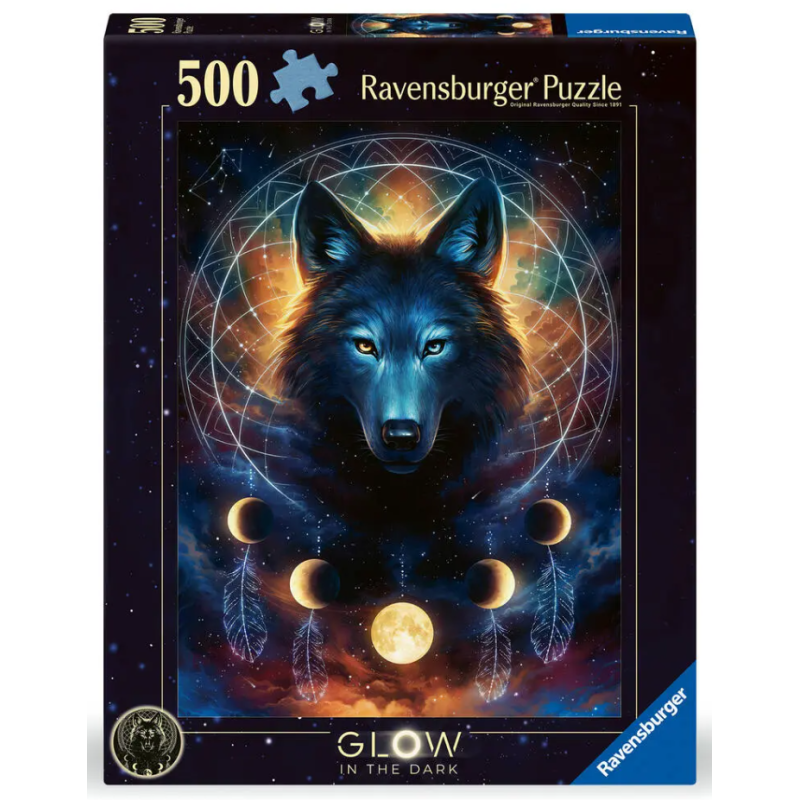 Ravensburger - Puzzle 500 pièces - Loup lumineux