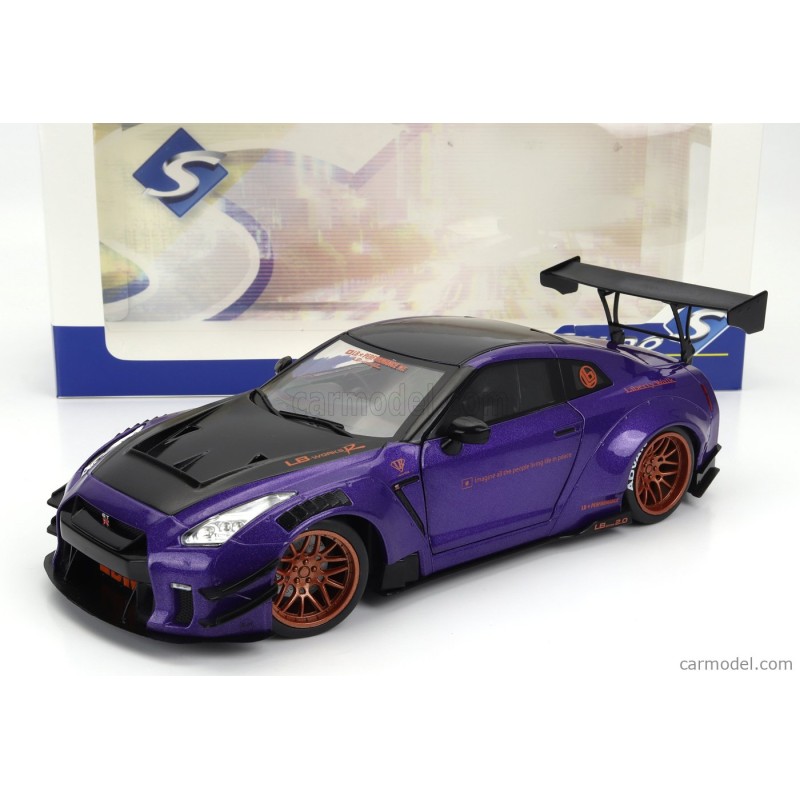 Solido - Miniature - Nissan GT-R mauve - 1:18