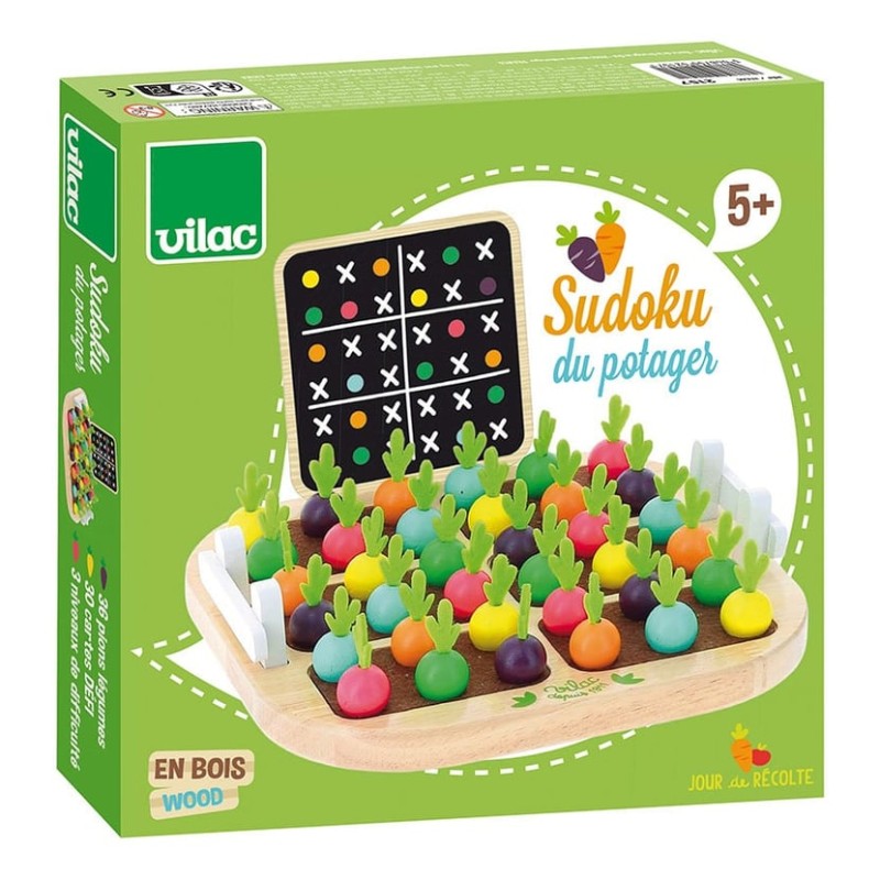 Vilac - Jouet en bois - Sudoku des légumes