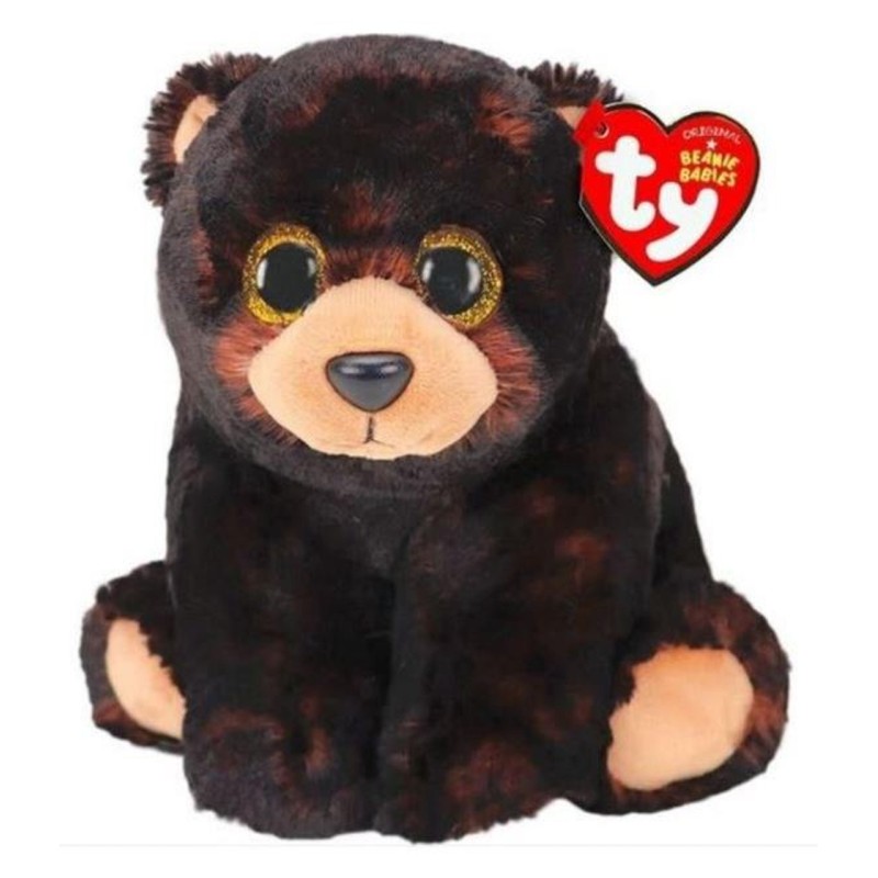 Peluche TY - Peluche 20 cm - Kodi l'ours brun