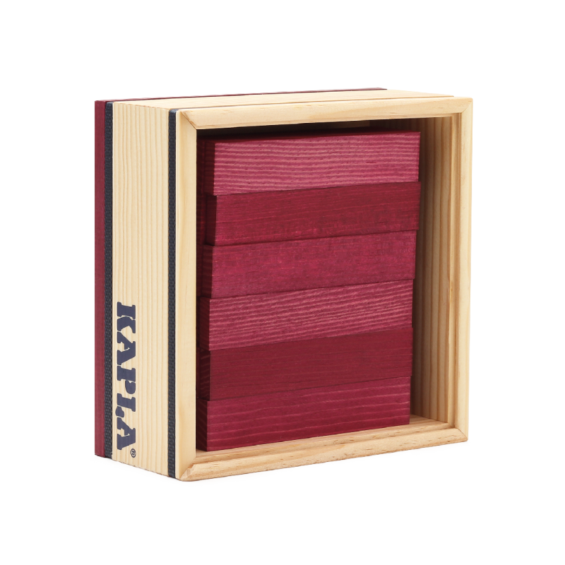 Kapla - Jeu de construction - Boîte de 40 planchettes en bois - Rouge