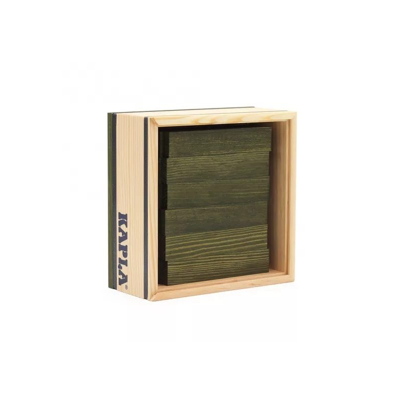 Kapla - Jeu de construction - Boîte de 40 planchettes en bois - Vert