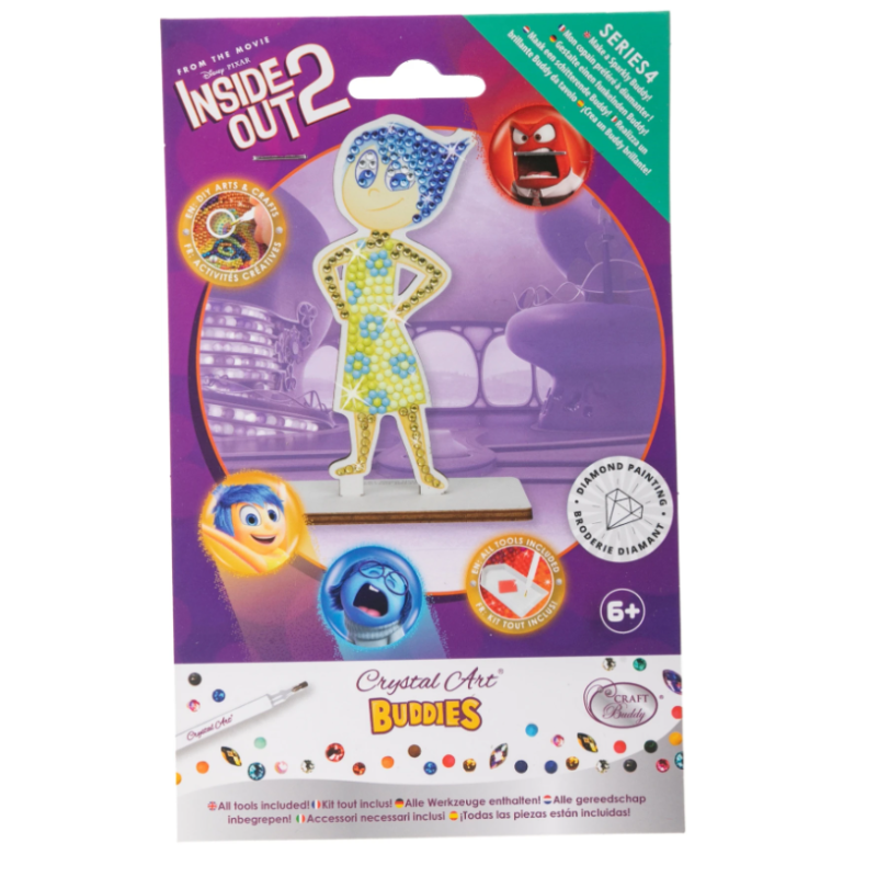 Crystal Art - Tableau à diamanter avec socle - Inside Out - Joie