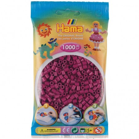 Hama - Perles - 207-82 - Taille Midi - Sachet 1000 perles prune