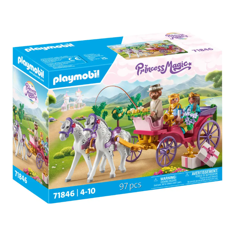 Playmobil - 71846 - Princesse Magic - Calèche royale avec couple princier