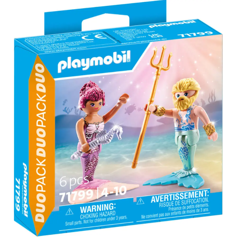 Playmobil - 71799 - Duo Pack - Couple de sirène et triton