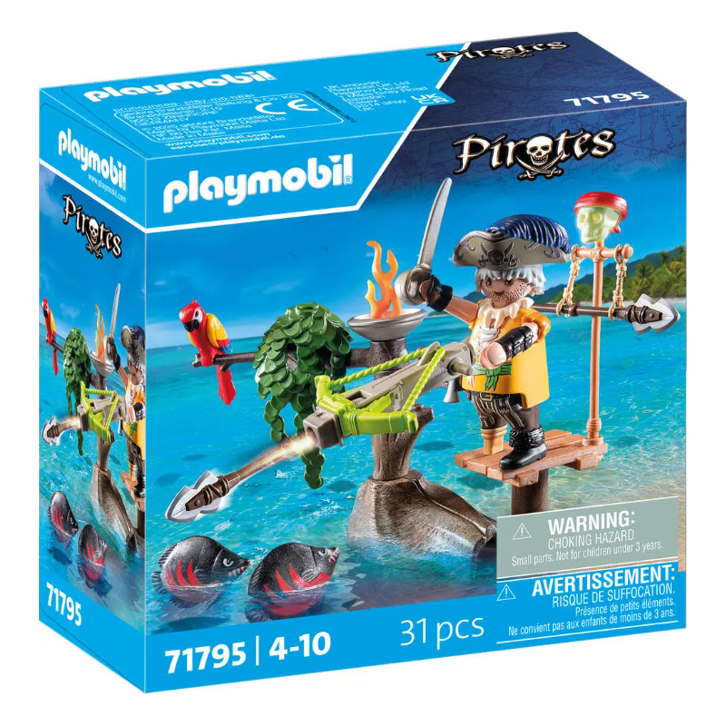 Playmobil - 71795 - Pirates - Pirate avec arbalette et poissons à viser