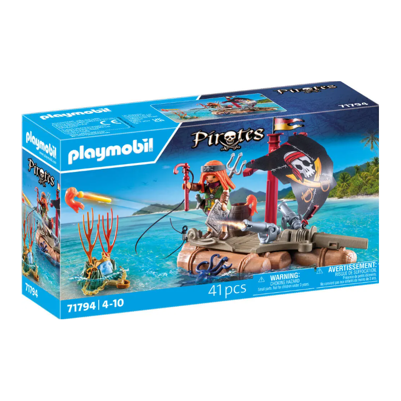 Playmobil - 71794 - Pirates - Pirate avec radeau flottant et trésor