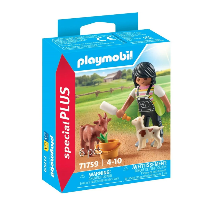 Playmobil - 71759 - Spécial Plus - Fermière avec chèvre et chevreau