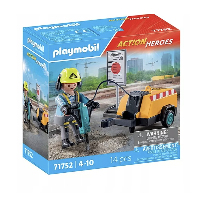 Playmobil - 71752 - Action Heroes - Marteau piqueur avec ouvrier