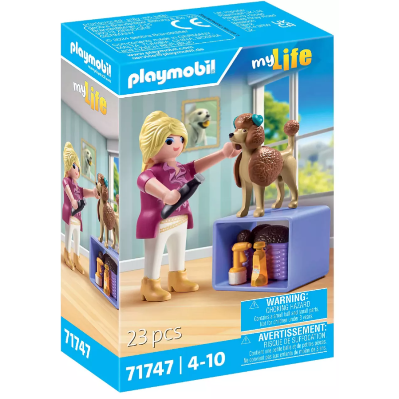 Playmobil - 71747 - MyLife - Toiletteuse avec caniche et accessoires