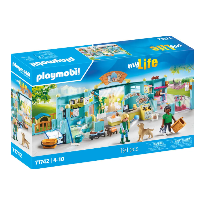 Playmobil - 71742 - MyLife - Hotel des animaux avec soigneurs et accessoires