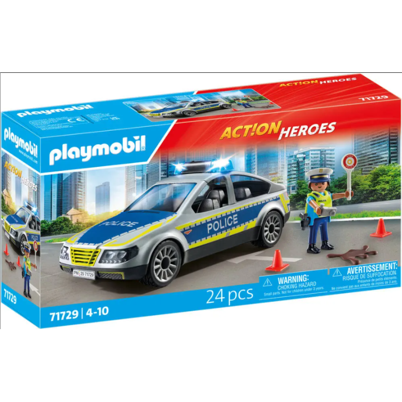 Playmobil - 71729 - Action Heroes - La voiture de police lumineuse