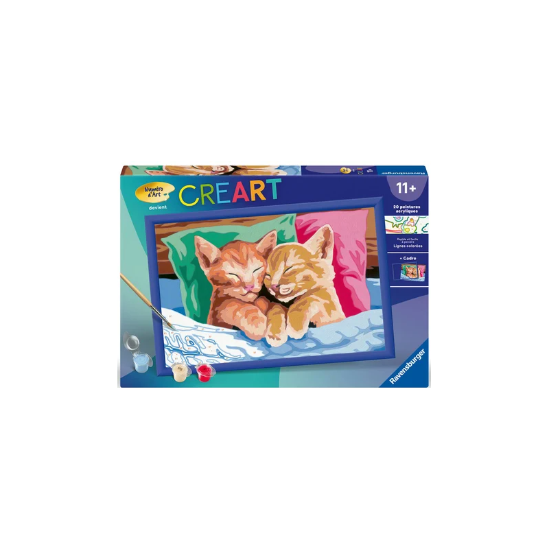 Ravensburger - Peinture par numéro - CreArt - Chatons endormis - 31x21cm