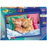Ravensburger - Peinture par numéro - CreArt - Chatons endormis - 31x21cm