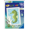 Ravensburger - Peinture par numéro - Hippocampe - 8.5x12cm