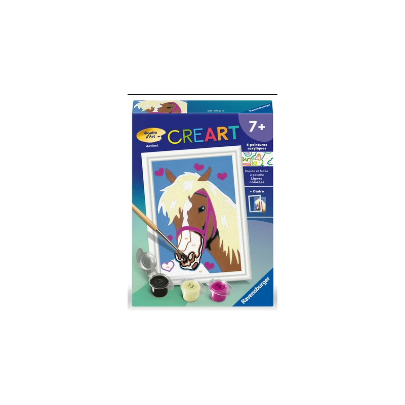 Ravensburger - Peinture par numéro - Cheval coeur - 8.5x12cm