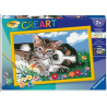 Ravensburger - Peinture par numéro - Une belle amitié chien chat - 31x21cm