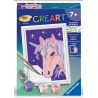 Ravensburger - Peinture par numéro - Licorne à crinière violette - 8.5x12cm