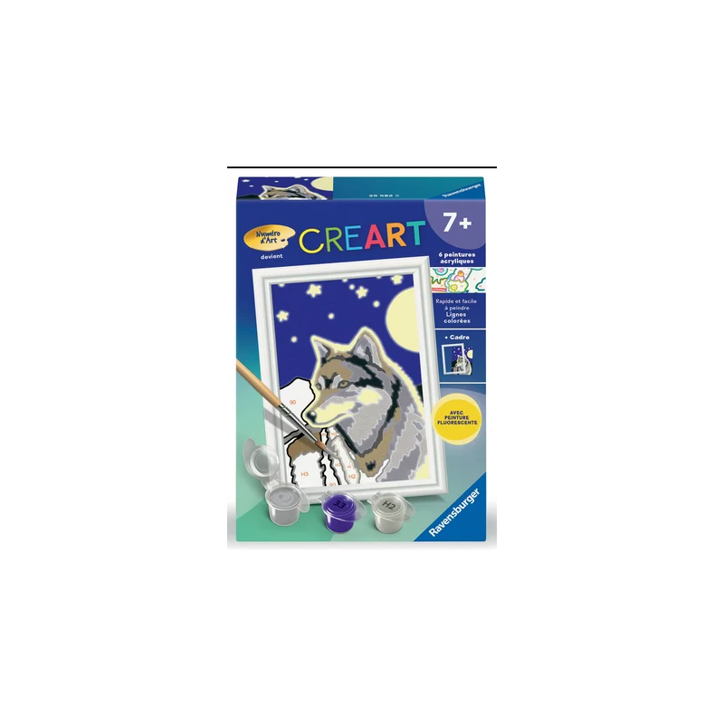 Ravensburger - Peinture par numéro - Portrait d'un loup - 8.5x12cm