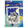 Ravensburger - Peinture par numéro - Portrait d'un loup - 8.5x12cm