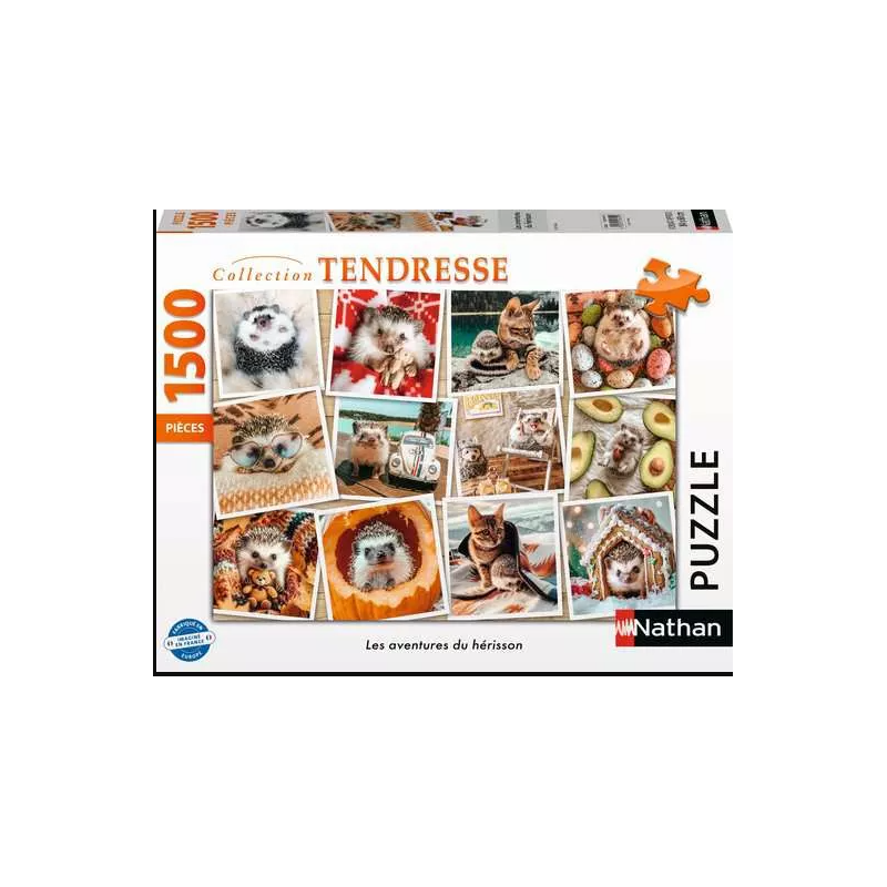 Nathan - Puzzle 1500 pièces - Les aventures du hérisson