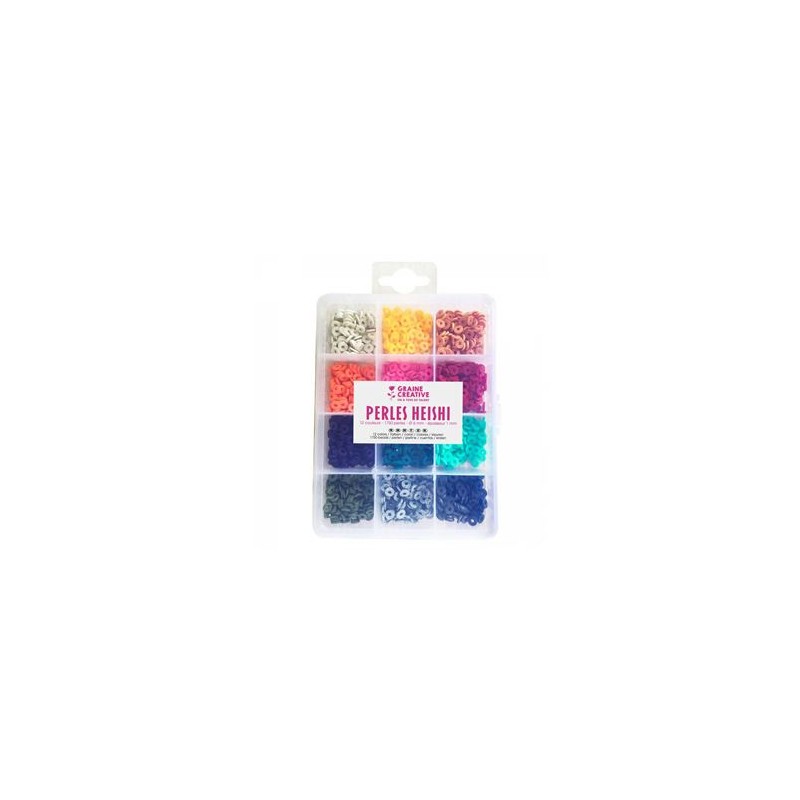 Graine créative - Perles Heishi - 12 Couleurs - Vif