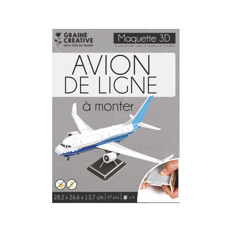 Graine créative - Maquette 3D - Avion de ligne