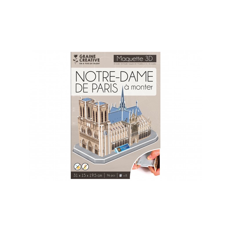 Graine créative - Maquette 3D - Notre Dame de Paris