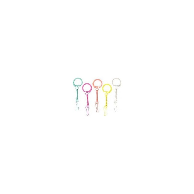 Graine créative - Porte clefs colorés - 10 pièces avec mousquetons