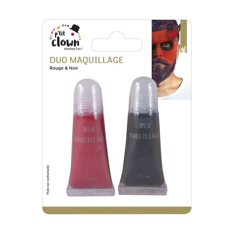 Ptit Clown - Duo maquillage rouge et noir